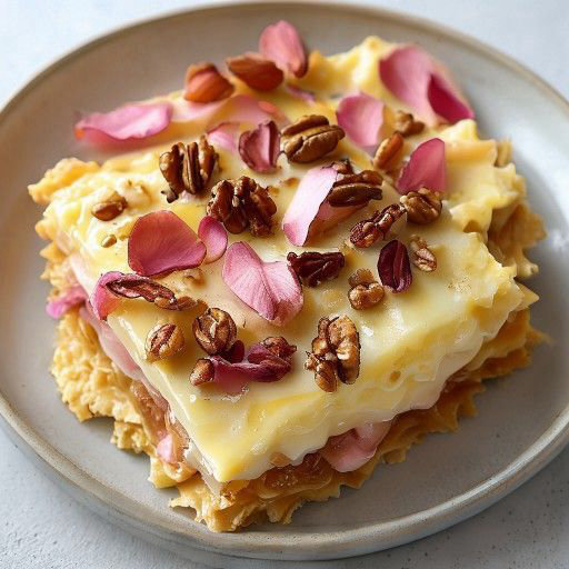Kadaif-Krempita with Rose and Walnuts