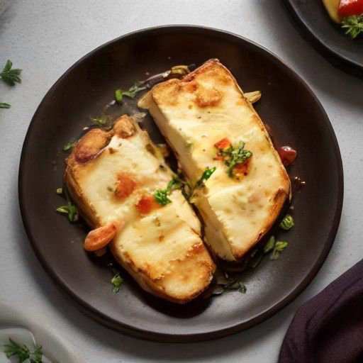 Halloumi Saganaki with Fig & Thyme 'Mostarda'