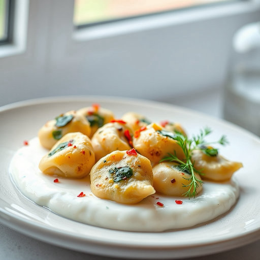 Ispanaklı ve Peynirli Mantı Salatası